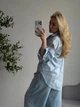 Сорочка в клітинку 2077с1490 світло-блакитний one size - зображення 8
