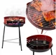 Круглий гриль для пікніка Garden Line BBQ5276 41x33.5x46.5 см вугільний на ніжках з решіткою для барбекю переносний для дачі саду кемпінгу туристичний мангал для приготування м’яса овочів - зображення 2