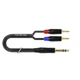 Аудио переходник Jack 3.5 стерео - XLR3 штекер/XLR3 гнездо INSERT 1 м медная витая жила черный - изображение 4