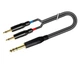 Аудио переходник Jack 3.5 стерео - XLR3 штекер/XLR3 гнездо INSERT 1 м медная витая жила черный - изображение 5