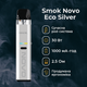 Многоразовая pod система Smok Novo Eco Silver вейп до 30 Вт электронная сигарета 1000 мАч смок ново эко серебристая - изображение 5