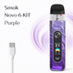 Многоразовая Pod-система Smok Novo 6 KIT Purple вейп 1750мАч под система смок ново 6 фиолетовая электронка мощность до 40Вт быстрая зарядка - изображение 1