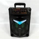 Аккумуляторная переносная Bluetooth колонка с микрофоном для караоке 20Вт 8", беспроводная акустическая система с LED подсветкой, MP3 плеером и FM-радио, портативная акустика с ручкой и пультом дистанционного управления для дома и улицы Черная, TTD-8243 - изображение 9