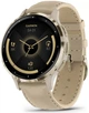 Смарт-годинник GARMIN Venu 3S Soft Gold S. Steel Bezel w. French Gray Case and Leather Band (010-02785-55) - зображення 1