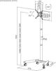 Підлогова стійка для телевізора ITech FS62-22TW 13"-50" - зображення 15