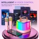 Портативна Bluetooth-колонка T7 з LED підсвічуванням / Караоке-колонка для дітей та дорослих 2 мікрофони - зображення 1
