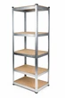 Стелаж 180x50x50 SpaceMax металевий оцинкований -5 полиці МДФ - зображення 1