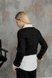 Кроп-джемпер Ассоль ART KNIT черный с люрексом , S-M 043577 - изображение 7