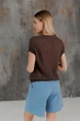 Жіноча в'язана футболка сітка ART KNIT шоколад, L-XL 043756 - зображення 8