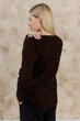Вязаный женский джемпер Асоль ART KNIT шоколад с люрексом, S-M 043575 - изображение 5