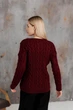 Вязаный женский джемпер Асоль ART KNIT бордовый с люрексом, L-XL 043567 - изображение 5