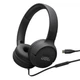 Дротові накладні навушники JBL Tune 520C, Type-C, 1.2m (JBLT520CBLK) Black, UA UCRF - зображення 1
