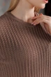Женская вязаная футболка сетка ART KNIT тауп, S-M 043753 - изображение 7