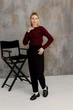 Кроп-джемпер Асоль ART KNIT бордо с люрексом , S-M 043576 - изображение 2
