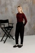 Кроп-джемпер Асоль ART KNIT бордо с люрексом , S-M 043576 - изображение 3