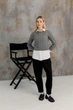Кроп-джемпер Асоль ART KNIT серый с люрексом , S-M 043578 - изображение 4