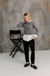 Кроп-джемпер Асоль ART KNIT серый с люрексом , S-M 043578 - изображение 7
