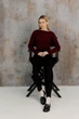 Кроп-джемпер Асоль ART KNIT бордо с люрексом , S-M 043576 - изображение 7