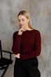 Кроп-джемпер Асоль ART KNIT бордо с люрексом , S-M 043576 - изображение 10