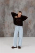 Женский джемпер Soft ART KNIT шоколад, L-XL 044030 - изображение 5