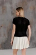 Женская вязаная футболка сетка ART KNIT черная, S-M 043755 - изображение 7