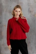 Женский вязаный джемпер с косами Фиона ART KNIT красный, One Size 043015 - изображение 1