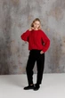 Женский вязаный джемпер с косами Фиона ART KNIT красный, One Size 043015 - изображение 2