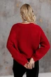 Женский вязаный джемпер с косами Фиона ART KNIT красный, One Size 043015 - изображение 7