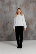 Женский вязаный джемпер с косами Фиона ART KNIT белый, One Size 043016 - изображение 7