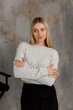 Кроп-джемпер Асоль ART KNIT белый с люрексом S-M 043579 - изображение 11