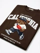 Футболка жіноча тай-дай з принтом California 20380 M коричнева - зображення 2