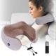 Массажная подушка U Shaped Upgrade Vibration Pillow с эффектом памяти и вибромассажем для шеи 26х24х12 см ортопедическая для путешествий и офиса с функцией прогрева и режимами вибрации для снятия мышечного напряжения и улучшения кровообращения - изображение 4