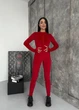 Велюровый комбинезон однотонный красного цвета 37020 46/48 - изображение 1