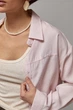 Короткая рубашка на затяжках в комплекте с майкой Lurex Пудровый One Size (2690) - изображение 4