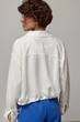 Короткая рубашка на затяжках в комплекте с майкой Lurex Молочный One Size (2690) - изображение 2