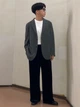 Пиджак классический удлиненный женский Uniqlo 933141672 XL Серый (1159856484) - изображение 9