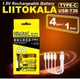 Набор из 4 аккумуляторов LiitoKala USB-T36 + зарядный кабель USB Type-C (USBT364+cable) - изображение 5