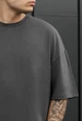 Чоловіча Футболка Стаф Темно-сіра Оверсайз Спортивна Staff Dark Gray Oversize S (386639) - зображення 3