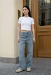 Джинсы Женские Стаф Голубовато-серые Широкие Джинсовые Штаны Staff 2 Blue Gray Wide Leg 34 (387061) - изображение 1
