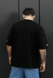 Футболка Чоловіча Стаф Чорна Однотонна Оверсайз Базова Staff Original Oversize L (385878) - зображення 2