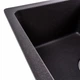 Гранитная мойка Valeso Zirkone 620x500 накладная, прямоугольная, черная матовая - изображение 3