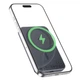 Повербанк Hoco I6Oj Magnetic 5000 мАг Metal Gray, MagSafe, бездротова зарядка Qi 15W, PD 20W, компактний Power Bank, Темно сірий - зображення 6