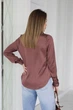 Женская шелковая рубашка классическая Fashion 42/44 шоколадный - изображение 3