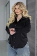 Женская шелковая рубашка классическая Fashion 50/52 черный - изображение 2