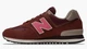 Кроссовки NB 574 Classics Color: Brown Pink US9.0 EU42.5 27см - изображение 1