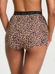 Хлопковые женские трусики шортики высокая талия бордо boyshort panty Victoria's Secret леопардовые SPA10 размер S - изображение 2