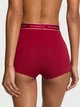 Хлопковые женские трусики шортики высокая талия бордо boyshort panty Victoria's Secret бордовые QD410 размер XS - изображение 2
