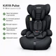 Автокрісло дитяче з бустером вага 9-36кг Група 1-2-3 чорне Kaya Pulse (PP-1240 Melange Black) - зображення 2