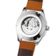 Ремінець для годинника Forsining 8270 Silver-Black, Шкіра, Коричневий - изображение 4