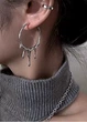 Сережки жіночі кільця з краплями Fashion Jewelry Сріблясті 20676 - зображення 4